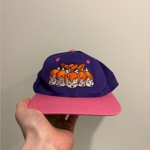 Vintage Pebbles The Flintstones Cartoon Embroidered Snapback Hat